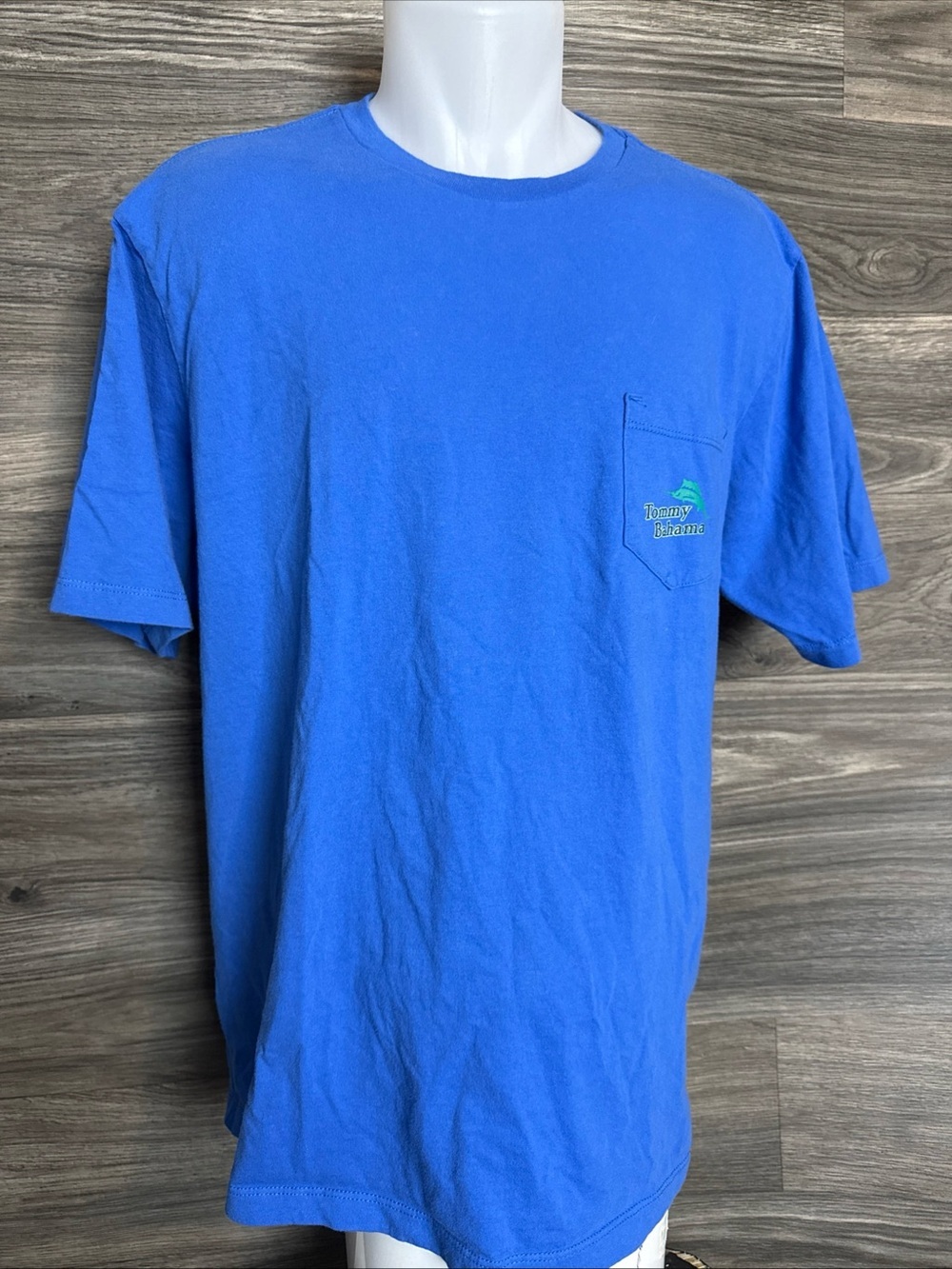 Tommy Bahama Men's Blue Pocket Tee pineapple graphic you got hacked large
